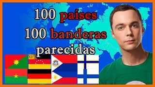 100 Países y sus 100 BANDERAS parecidas 🇲🇽🇨🇳🇦🇲🇻🇪🇷🇺🇮🇷🇦🇿🇯🇵  El Mapa de Sebas [upl. by Chemaram]