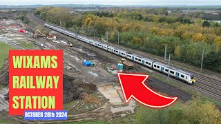 Wixams Railway Station update  October 2024 drone bedford construction railway train [upl. by Collins]