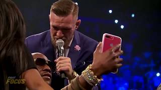 Conor McGregor OWNS Floyd Mayweather Trash Talk at London World Tour [upl. by Sokil315]