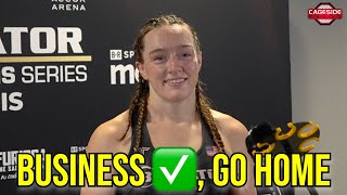 Aspen Ladd Recaps Victory In Paris Plans For PostFight  Bellator Paris [upl. by Kreitman]