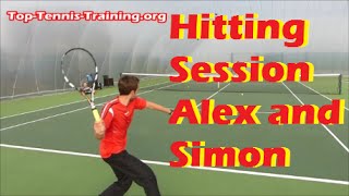 Tennis Training  Pro Hitting Session AMAZING [upl. by Eselahc]