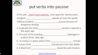 Active or Passive voice  exercises [upl. by Hulbert92]