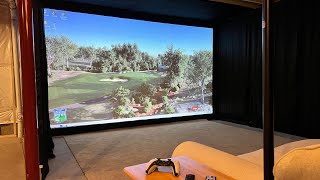 The Optoma GT1090HDR amp Premium Golf Impact Screen Is Great For A Golf Simulator PS5 amp Movie Theatre [upl. by Nada]