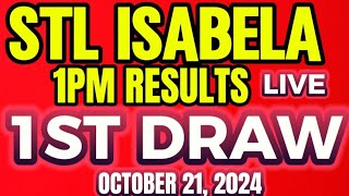 STL ISABELA 1PM 1ST DRAW RESULT OCTOBER 212024 [upl. by Annaear]