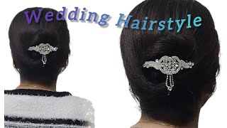 STUNNING  Wedding Hairstyle For Women  Step By Step Tutorial  Medium Hair [upl. by Trina]