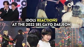 Kpop Idols reactions at the 2022 SBS Gayo Daejeon [upl. by Ylnevaeh]