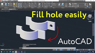 How to fill hole in AutoCAD in 3 seconds [upl. by Mihe]