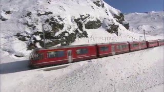 Bernina Express Berninapass Winter Heli TopOftv [upl. by Ferriter]