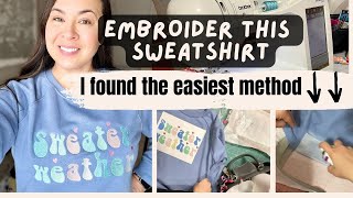 BEGINNER EMBROIDERY ON CLOTHES MACHINE EMBROIDERY A SWEATSHIRT ON BROTHER 2500D [upl. by Maryann]