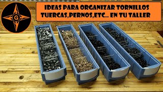 IDEAS PARA ORGANIZAR TORNILLOS  CLAVOS  PERNOS  TUERCAS  ETC ORGANIZA TU TALLER  GINESSOT [upl. by Irrek844]