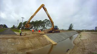 Slope Stabilization from Four Wheelers in Cape Coral FL Using Flexamat Erosion Control Rolls [upl. by Becker]