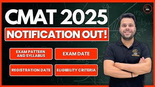 CMAT 2025 Notifications Out  Strategy Exam Pattern amp Syllabus  Udit Sir MBA Pathshala cmat2025 [upl. by Auqenahs]