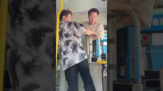 Watch these two passengers struggle with a bus ticket machine funnymoment funnystories funnyvideo [upl. by Aislehc]