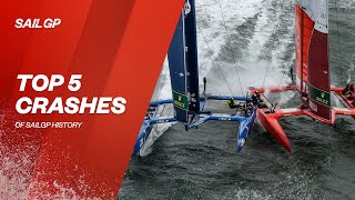 Top 5 Crashes of SailGP  SailGP [upl. by Ennayoj]