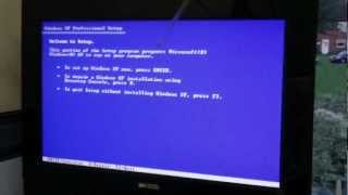 Windows Xp Install Fail [upl. by Geordie]