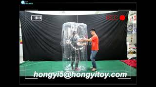 Inflatable clear tube suit suit custom freeshipping [upl. by Eckblad600]