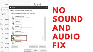 How To FIX No Sound and Audio Problems on Windows 10 [upl. by Yllek]