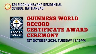 Day 2  GUINNESS WORLD RECORD CERTIFICATE AWARD CEREMONY  SSRS Hattiyangadi [upl. by Aicert701]