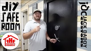 How to build a DIY safe room using snapsafe door and gallowtech walls  doubles as storm shelter [upl. by Marchall]