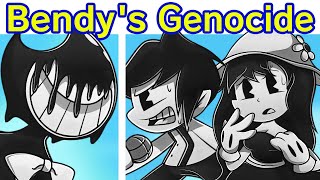 Friday Night Funkin VS Bendys Genocide FULL DEMO  Cutscenes FNF Mod Bendy and the Ink Machine [upl. by Ykciv251]