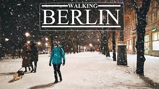 4K Berlin Germany Winter Wonderland Walk After the Snow Storm  Walking KarlMarx Allee [upl. by Mian]