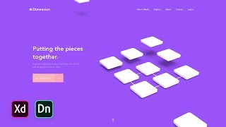 Adobe XD amp Adobe Dimension Web Design Tutorial [upl. by Garrott]