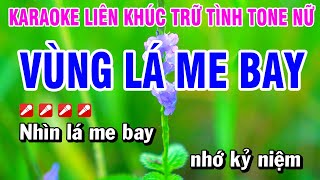 Karaoke Liên Khúc Trữ Tình Nhạc Sống Tone Nữ Dễ Hát  Vùng Lá Me Bay  Hoài Phong Organ [upl. by Neellek180]