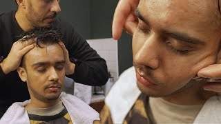 💈 Nomad Barber Head Massage for Relaxation at FAKE Indian Barbershop [upl. by Wenn]