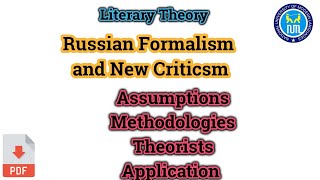 Russian Formalism  Formalism  New Criticism  Literary theory [upl. by Cosma]