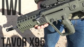 SHOT Show Range Day 2016 The New to the US IWI Tavor X95 Bullpup [upl. by Halpern]