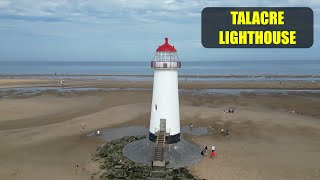 Point of AyrTalacre Lighthouse with narration drone [upl. by Lisa]