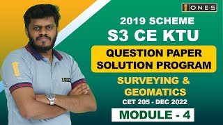 S3 KTU 2019 Scheme QP Solution  CE  Survey amp Geomatics  CET205  Module 4  DEC 2022 [upl. by Edlun]