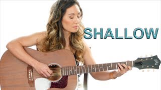 Shallow  Lady GagaBradley Cooper Guitar Tutorial with Fingerpicking Easy Options and Play Along [upl. by Arlene]