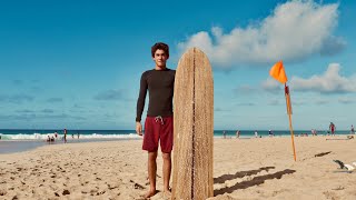 Surfing an Alaia at Ehukai Beach Park [upl. by Ghiselin]