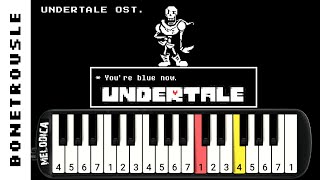 UNDERTALE OST  Bonetrousle Easy Melodica Tutorial [upl. by Gannes885]