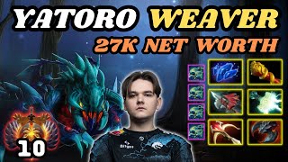 🔥 YATORO Weaver HARD CARRY Highlights 734d 🔥 EZ GAME Insane DAMAGE  🔥  Dota 2 [upl. by Niltag700]