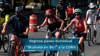 Regresa paseo dominical “Muévete en Bici” tras suspensión por Covid19 [upl. by Grindlay74]