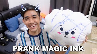 PRANK MAGIC INK 😂 MENYESAL BUAT PRANK NI 😢 AKIDDOS NANGIS 😢 [upl. by Prunella]