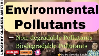 Environmental Pollutants  Non  Degradable and Biodegradable  For  BSc 6 NEET MSc etc [upl. by Warthman]