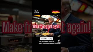 MAKE FRIES GREAT AGAIN 🇺🇸 USA TRUMP MAGA mcdonalds SHORTS viralvideo PRESIDENT VOTE [upl. by Ennaxor]