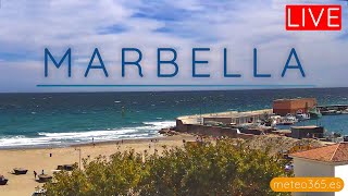 Marbella 🇪🇸 LIVE Weather Webcam view of the El Cable Beach amp La Bajadilla harbour  Málaga SPAIN 🇪🇸 [upl. by Hornstein]