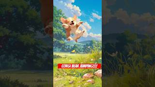 Funny Corgi Bear Jumping🐻shorts shortscorgibear shortscomedy [upl. by Feune]