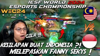 MALAYSIA VS INDONESIA SEMIFINALS MATCH 1 IESF WEC 2024 [upl. by Nore66]