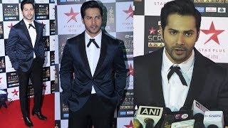 Varun Dhawan At Star Screen Awards 2018 Red Carpet  Star Plus Awards Show 2018 [upl. by Reeher]