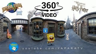 SpongeBob in real life Experience 360°  Vacations at Universal Studios Florida [upl. by Naimerej]