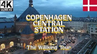 Discover the historic Copenhagen Central Station København Hovedbanegården by walking  DENMARK [upl. by Cone]