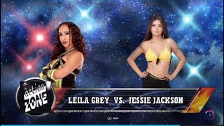 WWE Action Zone Leila Grey vs Jessie Jackson WWE2K23 [upl. by Hoi]