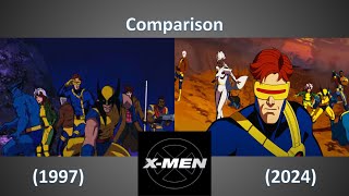 Marvel XMen 97  Art Style Scene Comparison 1997 VS 2024 [upl. by Anaira]