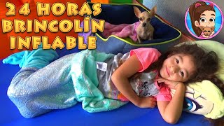 24 HORAS EN BRINCOLÍN INFLABLE YESLY Y PÍCHU  CASTILLO  RETO  UNBOXING  REVISIÓN [upl. by Irafat]