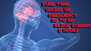 pure tone 144000 Hz frequency healing 3D to 5D black screen [upl. by Pasahow700]